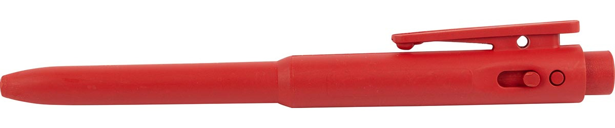 BST detecteerbare balpen J800 rood 1 mm punt RVS en kunststof doos 25 stuks