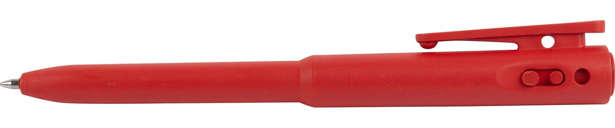 BST detecteerbare balpen J800 rood 1 mm punt RVS en kunststof doos 25 stuks
