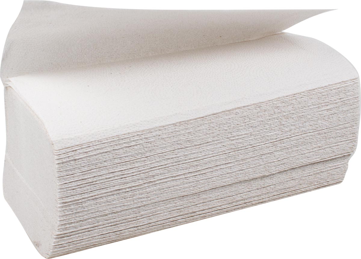 Papieren handdoek Z-vouw 2-laags wit gerecycleerd papier 3200 stuks