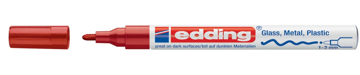 edding glanslakmarker E-751 CR rood lakachtige inkt 12 g