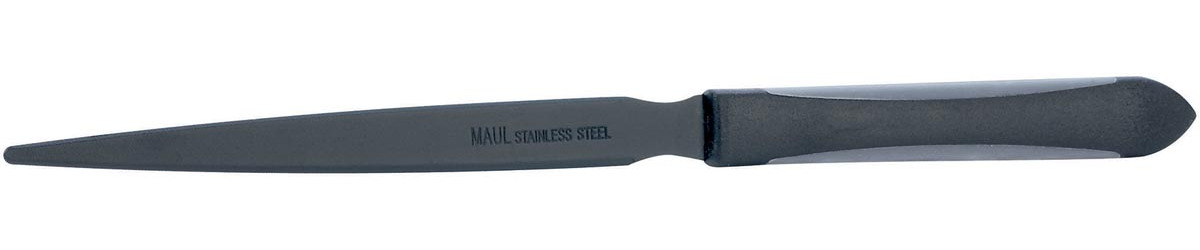 Maul briefopener Pro 21,5 cm zwart soft kunststof handvat RVS opener vlak model