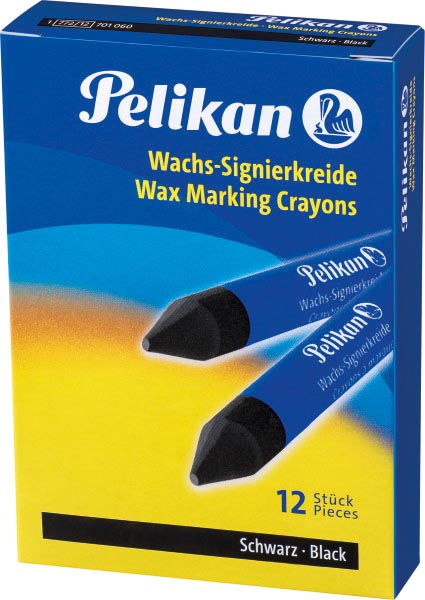 Pelikan vetkrijt zwart 12 stuks 103x71x27 mm 145 g