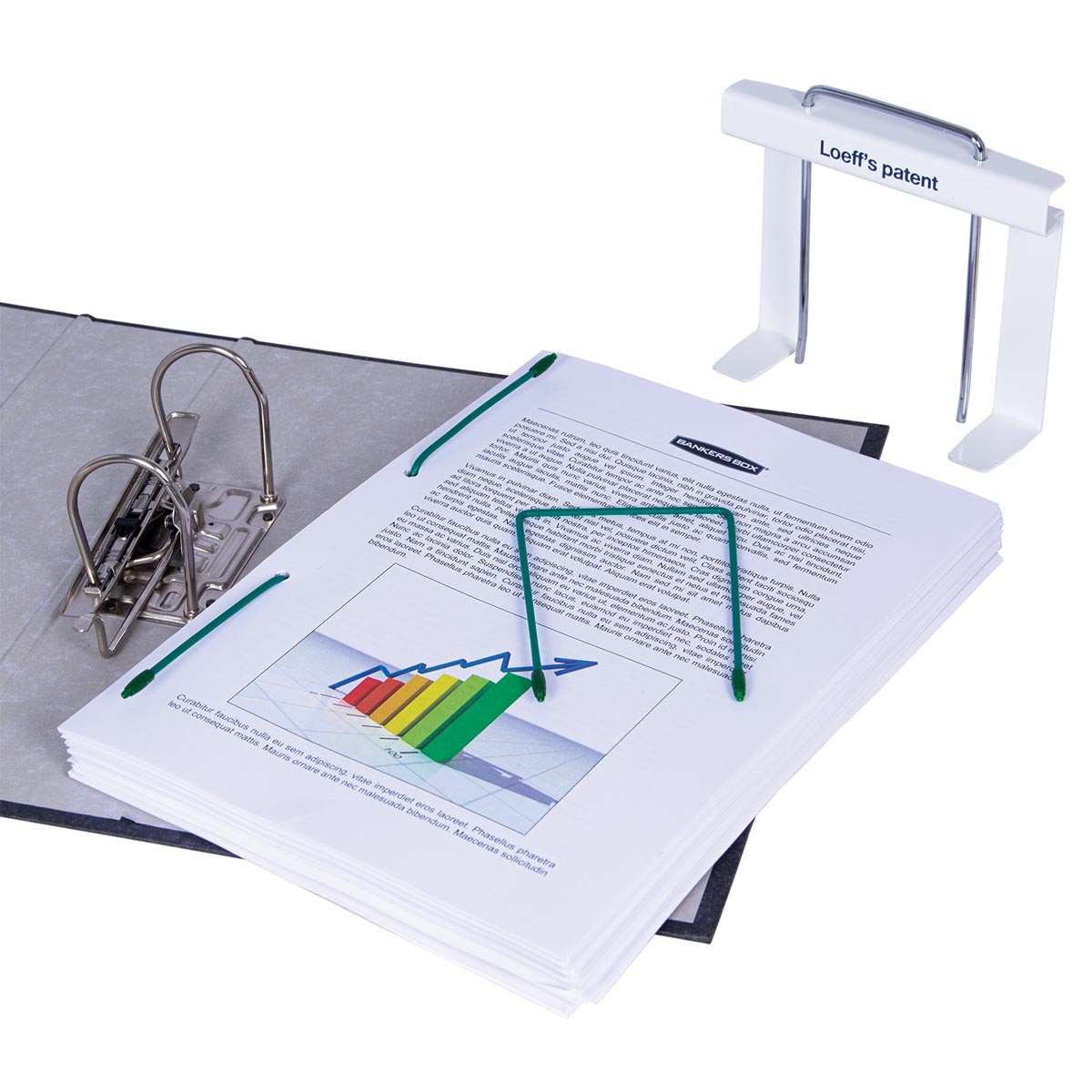 Loeffs archiefbinder Mini Liftboy Starterkit wit 160x135x45 mm