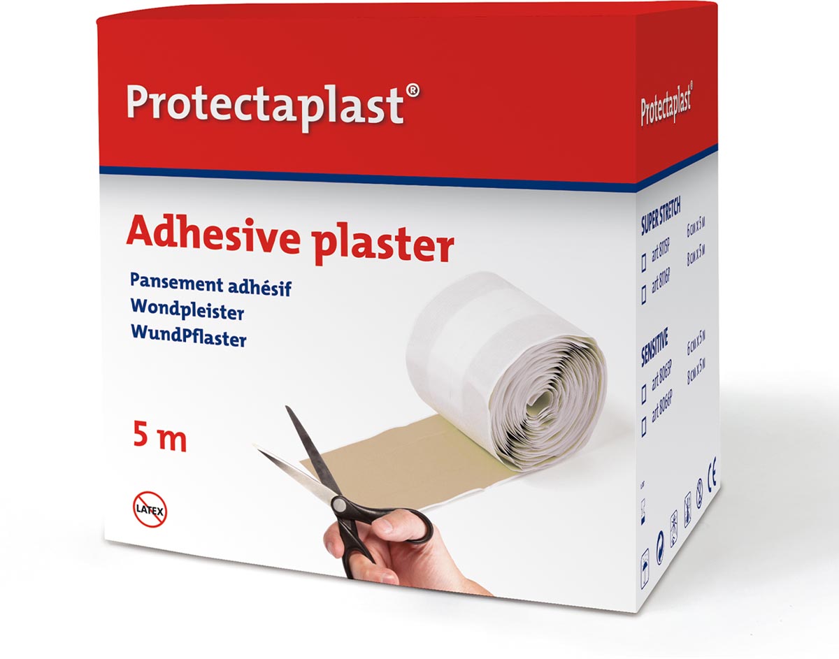 Protectaplast Elastic textielpleister huidskleurig 6 cm x 5 m op rol