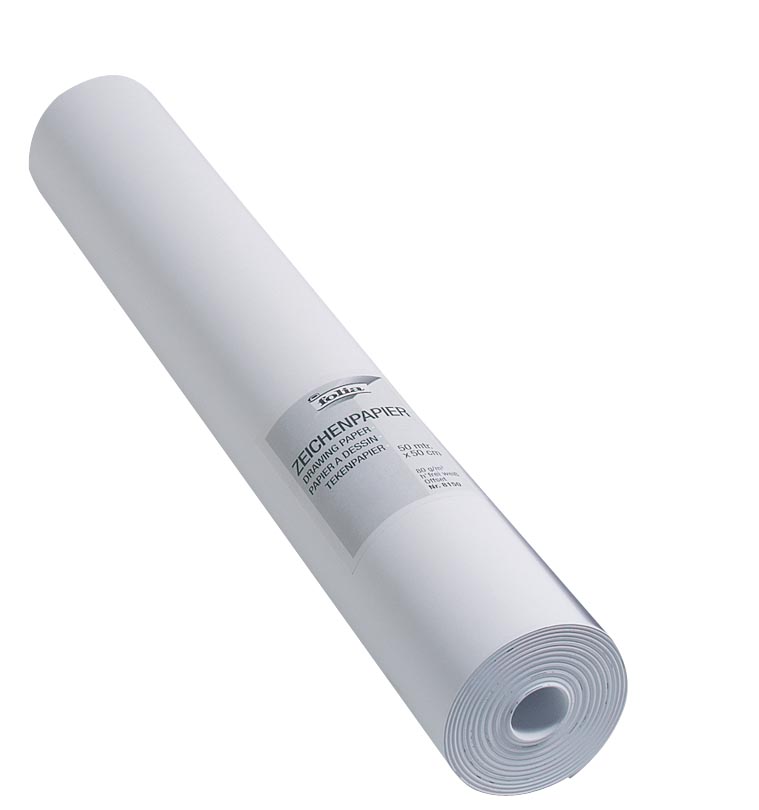 Folia tekenpapier wit 80 g houtvrij papier 50 cm x 50 m op rol