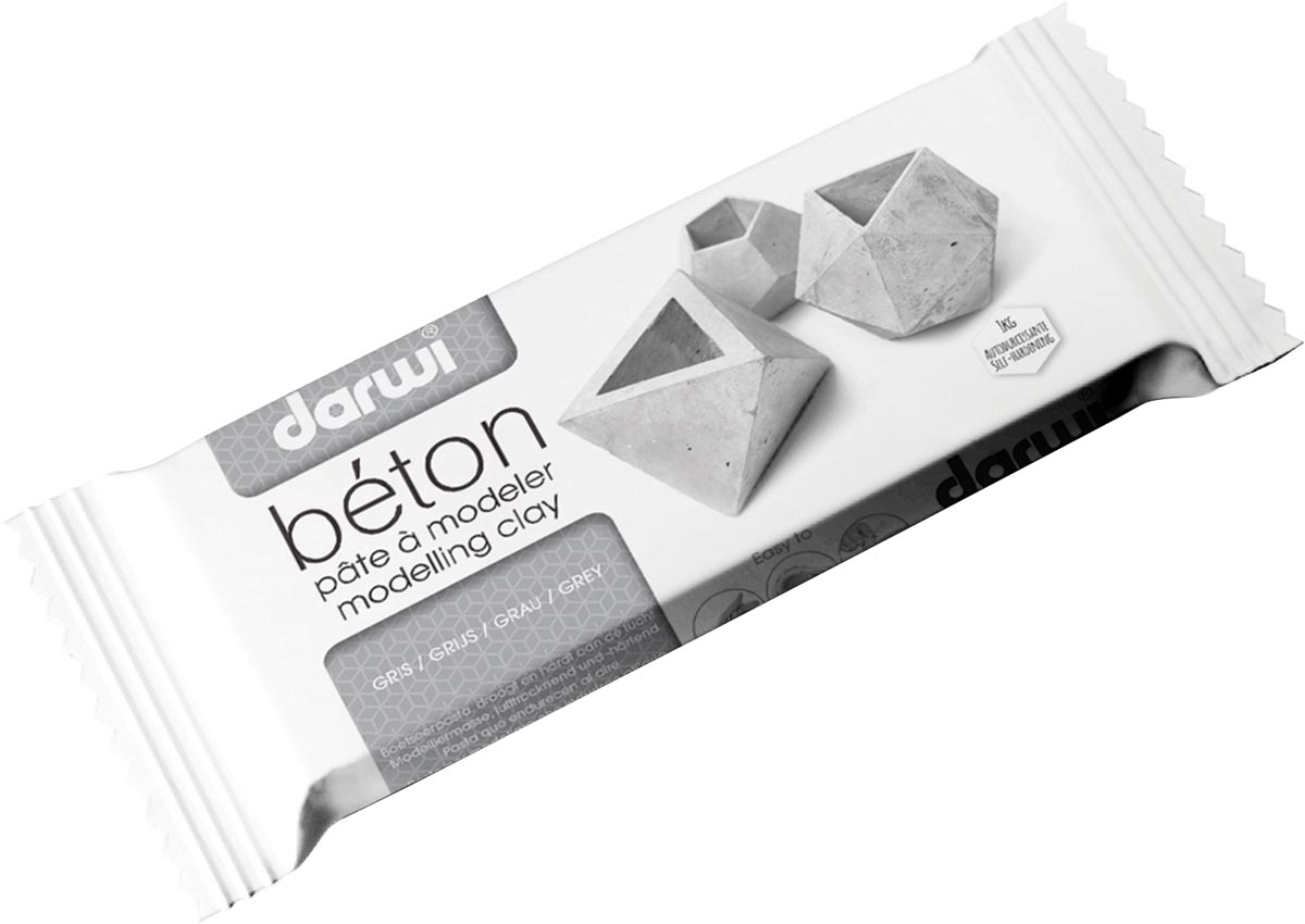 Darwi Zelfhardende boetseerpasta Beton wit 1 kg