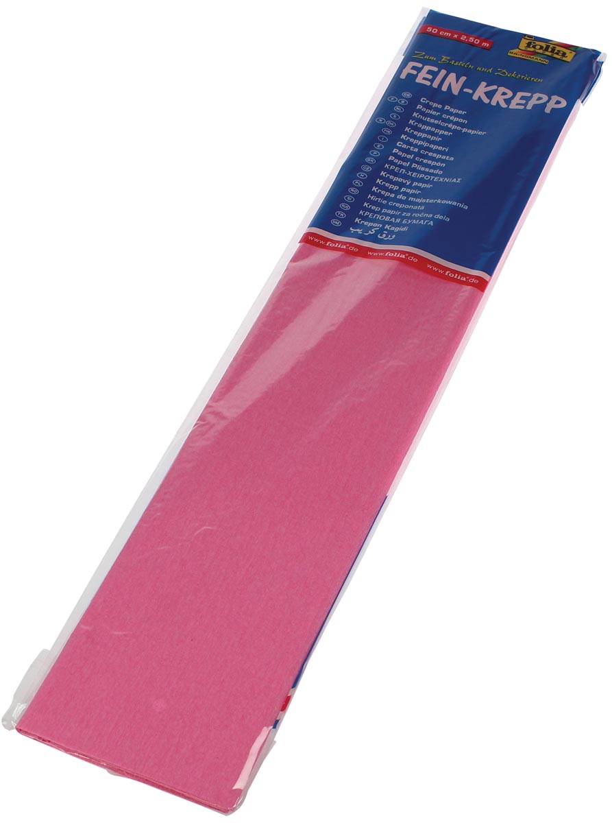 Folia crêpepapier lichtroze 250 x 50 cm 45 gram ecologisch papier