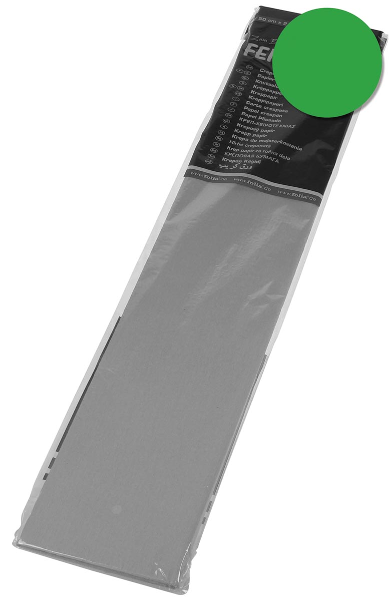 Folia crêpepapier geelgroen 250 x 50 cm 32 gram ecologisch papier