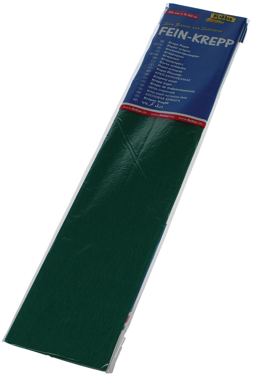 Folia crêpepapier mosgroen 250 x 50 cm 45 gram ecologisch