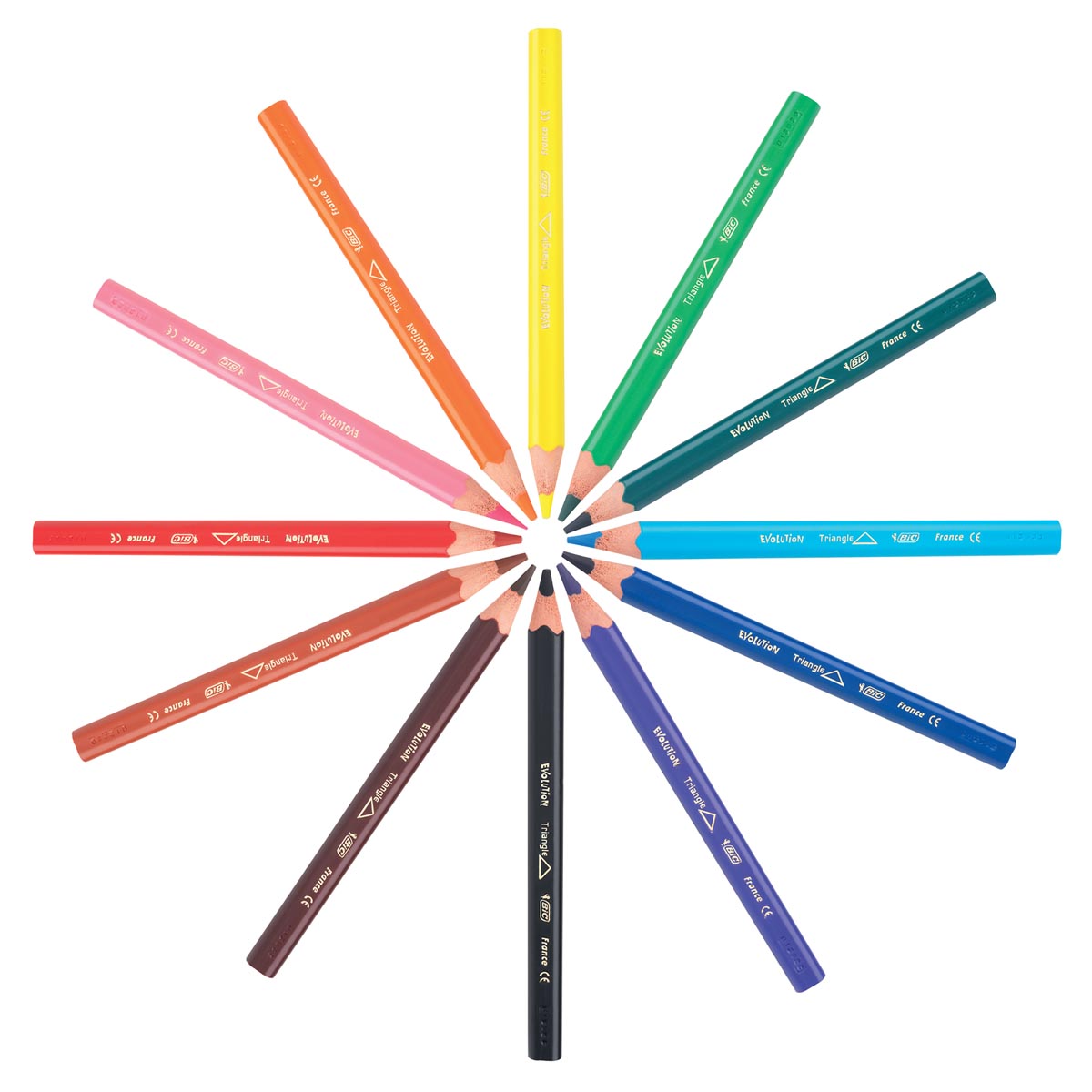 Bic kleurpotlood Ecolutions Evolution Triangle 12 potloden in een kartonnen etui