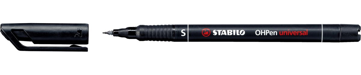 STABILO OHPen Universal permanent OHP-marker zwart superfijn 0,4 mm waterbestendig