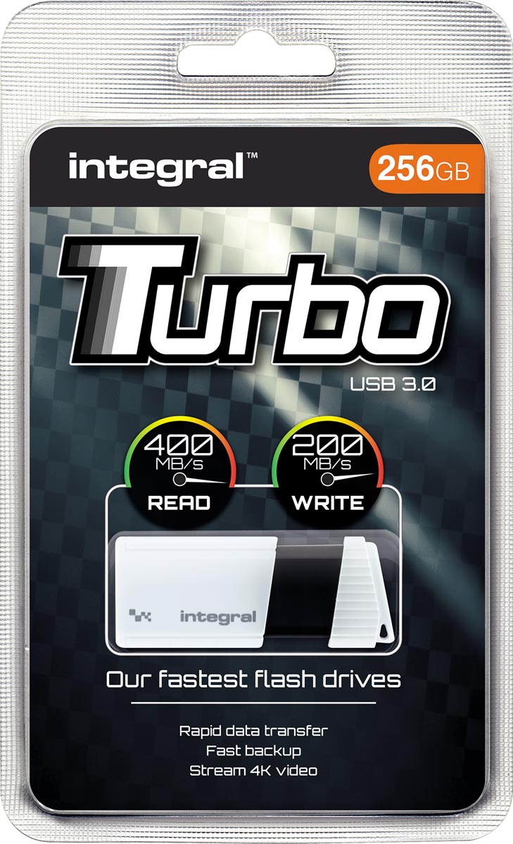 Integral Turbo USB 3.0 USB-stick 256 GB Wit