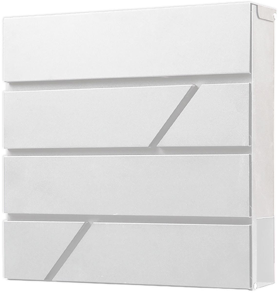 Brasq Brievenbus Deluxe PB200 wit gegalvaniseerd staal 37,5 x 36,5 x 11 cm