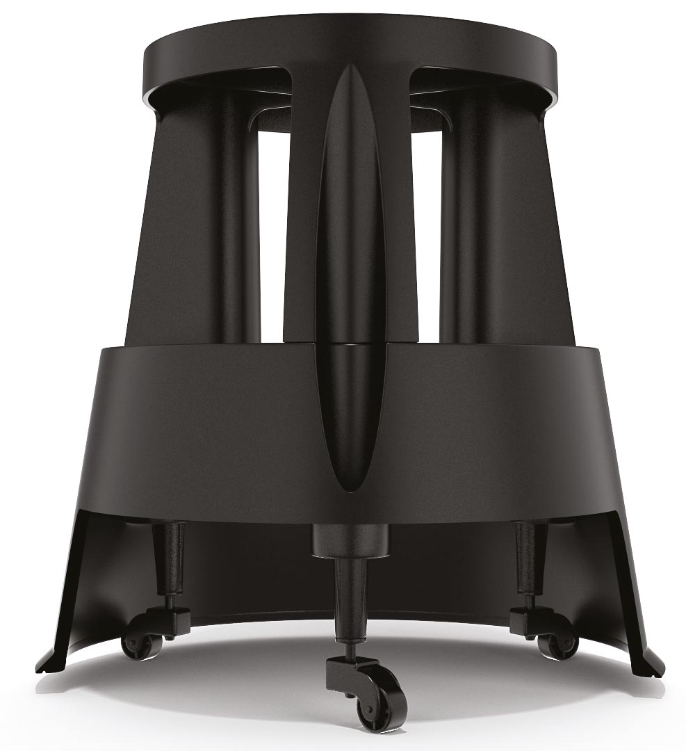 Rolkruk Comfort, uit kunststof, zwart
