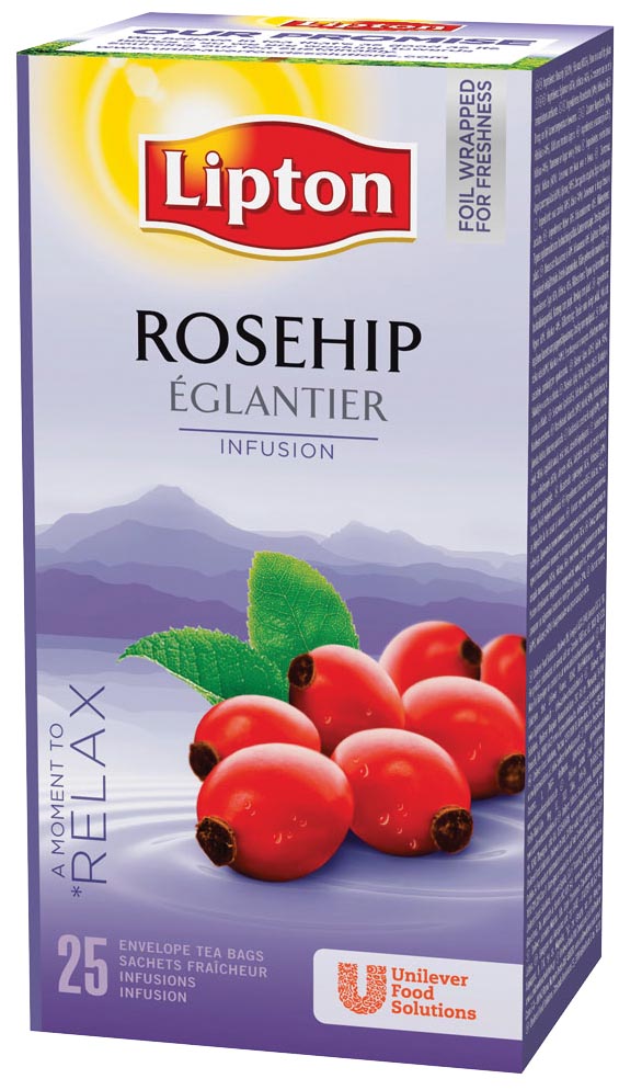 Lipton Tea Company Lipton thee rozebottel 25 zakjes 103 g