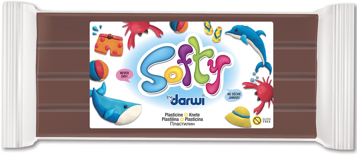 Darwi boetseerpasta Softy plantaardig bruin 500 g