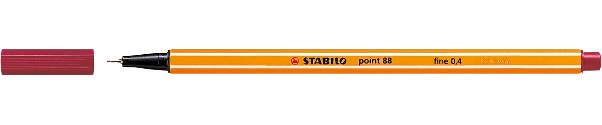 STABILO point 88 fineliner karmijnrood 0.4 mm kunststof