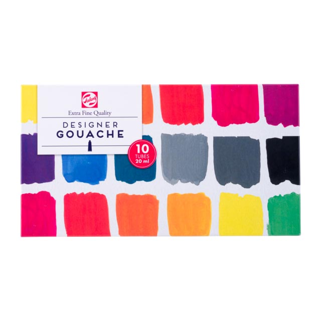 Talens plakkaatverf Extra Fijn 20 ml tubes assorti doos 10 stuks