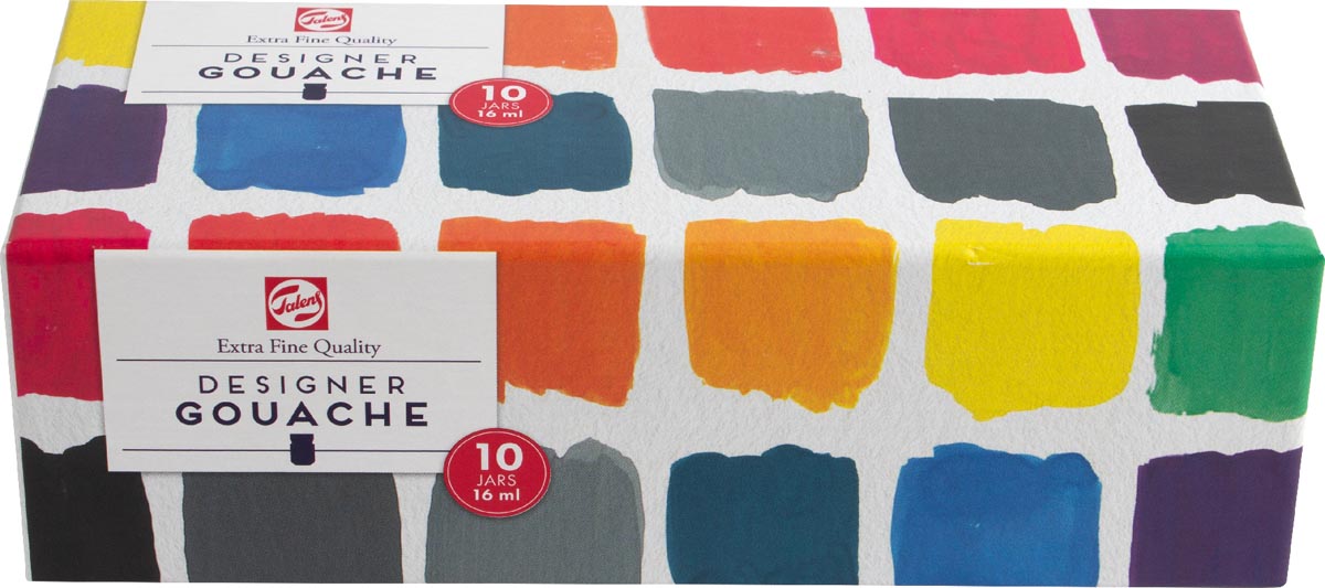 Talens plakkaatverf extra fijn set 10 flacons 16 ml