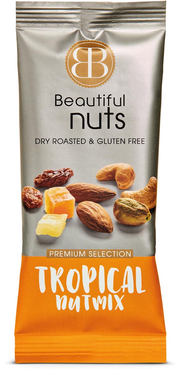 Beautiful Nuts Tropical Mix noten zakje 56 g