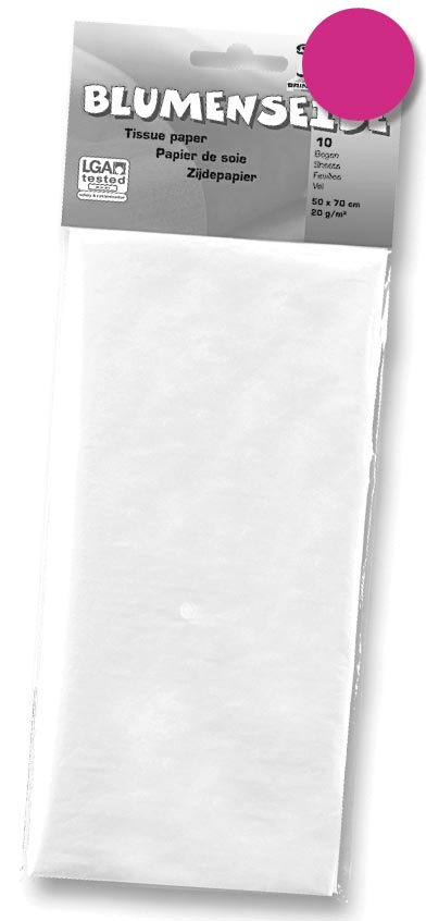 Folia zijdepapier fuchsia 50 x 70 cm ecologisch papier