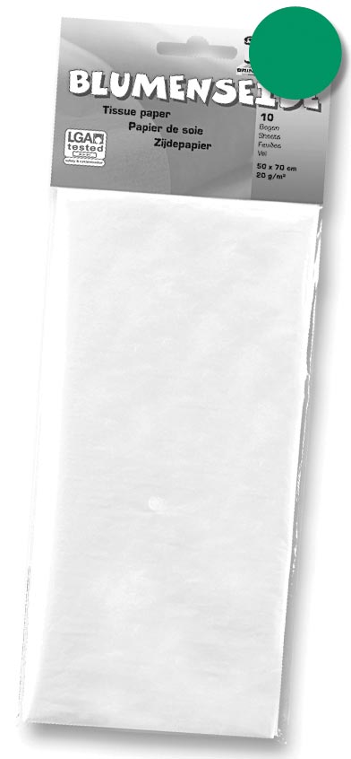 Folia zijdepapier donkergroen 50 x 70 cm ecologisch 180 g