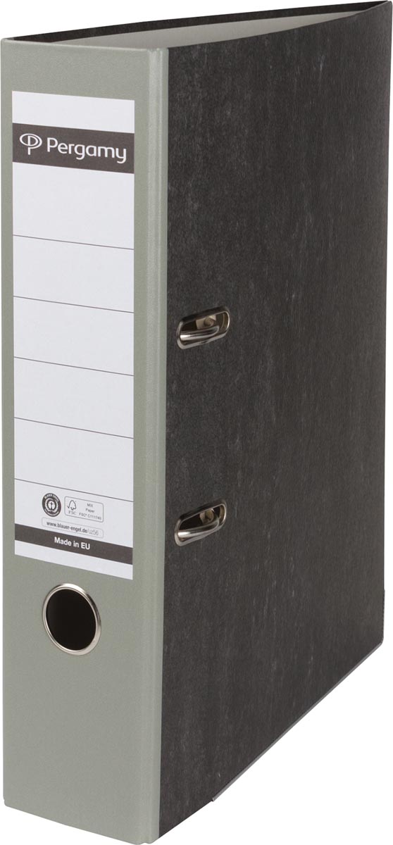 Pergamy ordner A4 karton gewolkt grijs rug 8 cm ecologisch