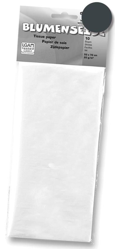 Folia zijdepapier zwart 50 x 70 cm ecologisch papier 192 g