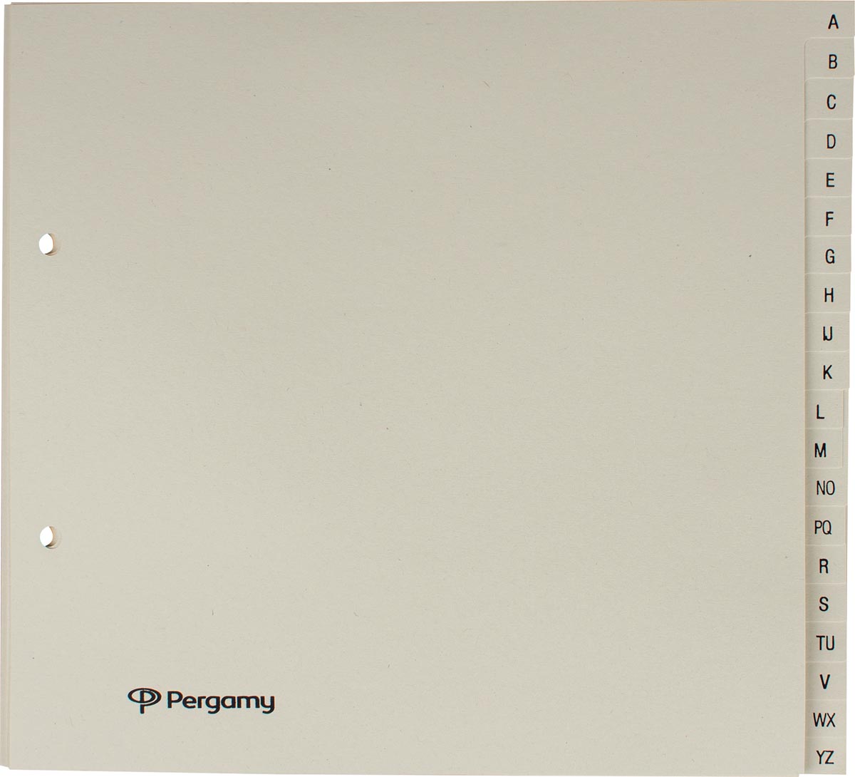 Pergamy tabbladen A-Z 21 x 23 cm gems 20 tabs 2-gaats perforatie ecologisch karton