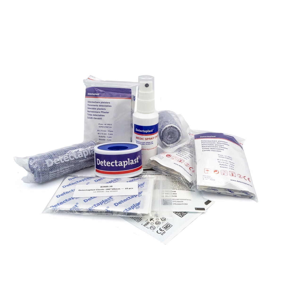 Detectaplast navulling EHBO-koffer Medic Box Food Basic blauw 190x175x80 mm