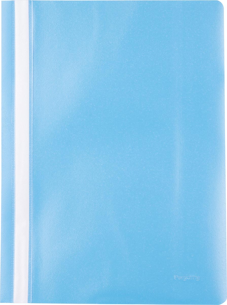 Pergamy snelhechtmap A4 PP blauw pak van 5 stuks