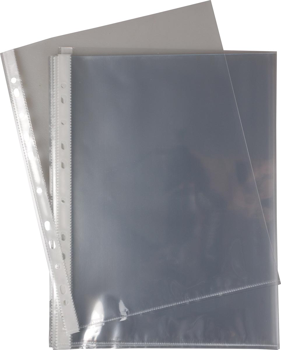 Pergamy showtas A4 transparant PP 60 micron 11-gaatsperforatie pak 100 stuks