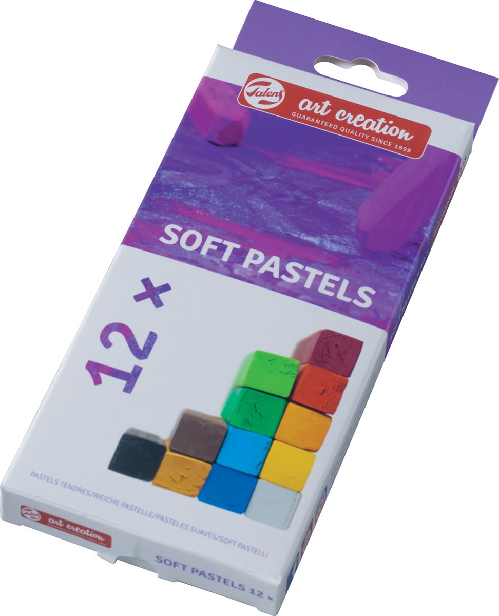 Talens Art Creation softpastels set 12 stuks geassorteerde kleuren hoogwaardige pigmenten