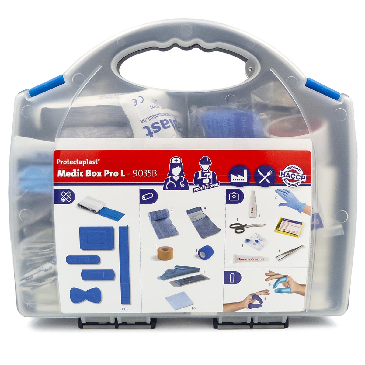 Protectaplast Medic Box Pro L EHBO-koffer blauw voor 10 personen 28 x 30 x 10,5 cm
