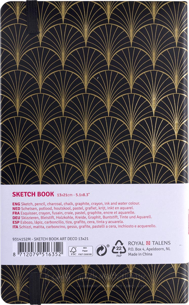 Talens Art Creation schetsboek Art Deco 13 x 21 cm 140 g/m² 80 vel
