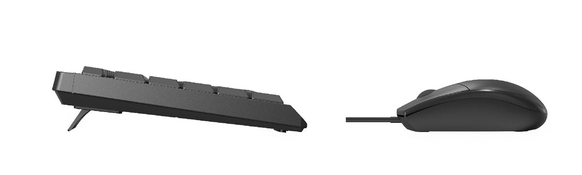 Qware Hamilton toetsenbord zwart qwerty 515x165x45 mm