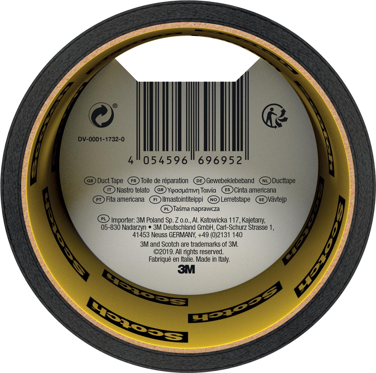 Scotch ducttape Universal zwart 48 mm x 10 m