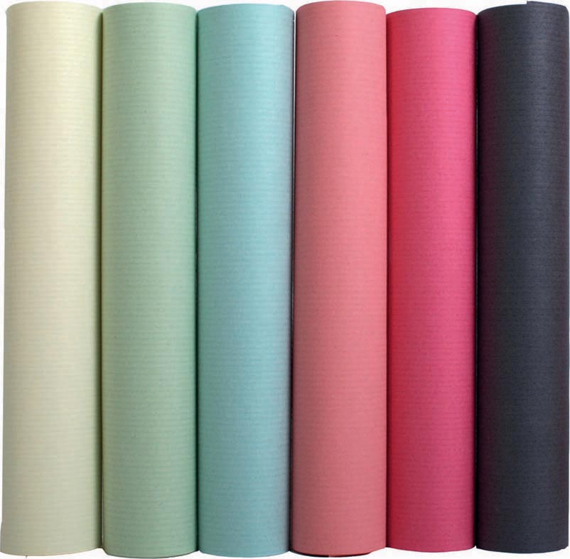 Clairefontaine inpakpapier kraftpapier geassorteerde pastelkleuren 50 rollen 300 x 70 cm