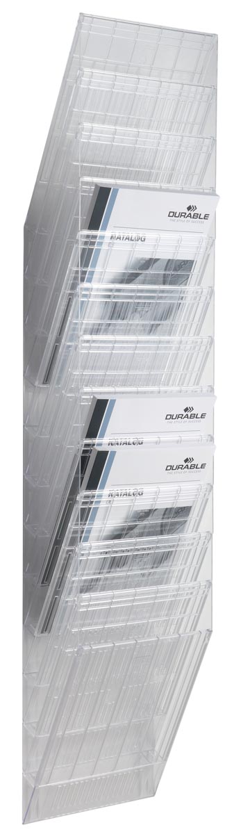 Durable Flexiboxx 12 A4 folderhouder transparant plastic 113 x 24,3 x 13,5 cm
