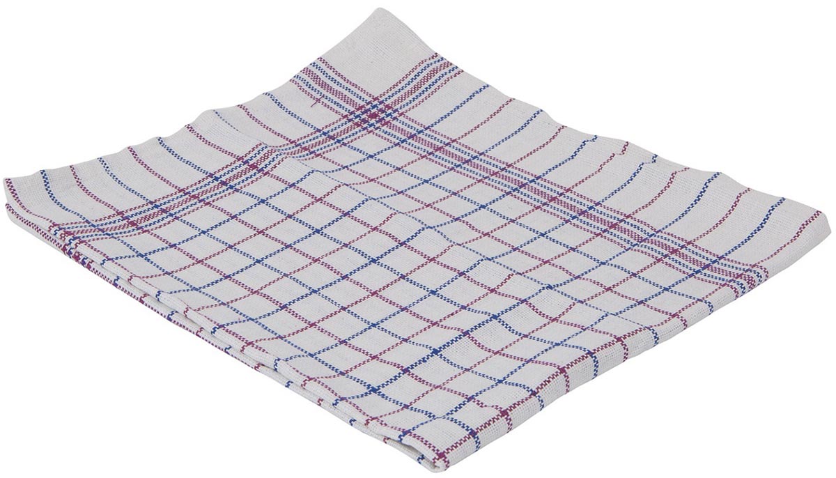 Merkloos Handdoek geruit wit 65 x 65 cm pak van 6