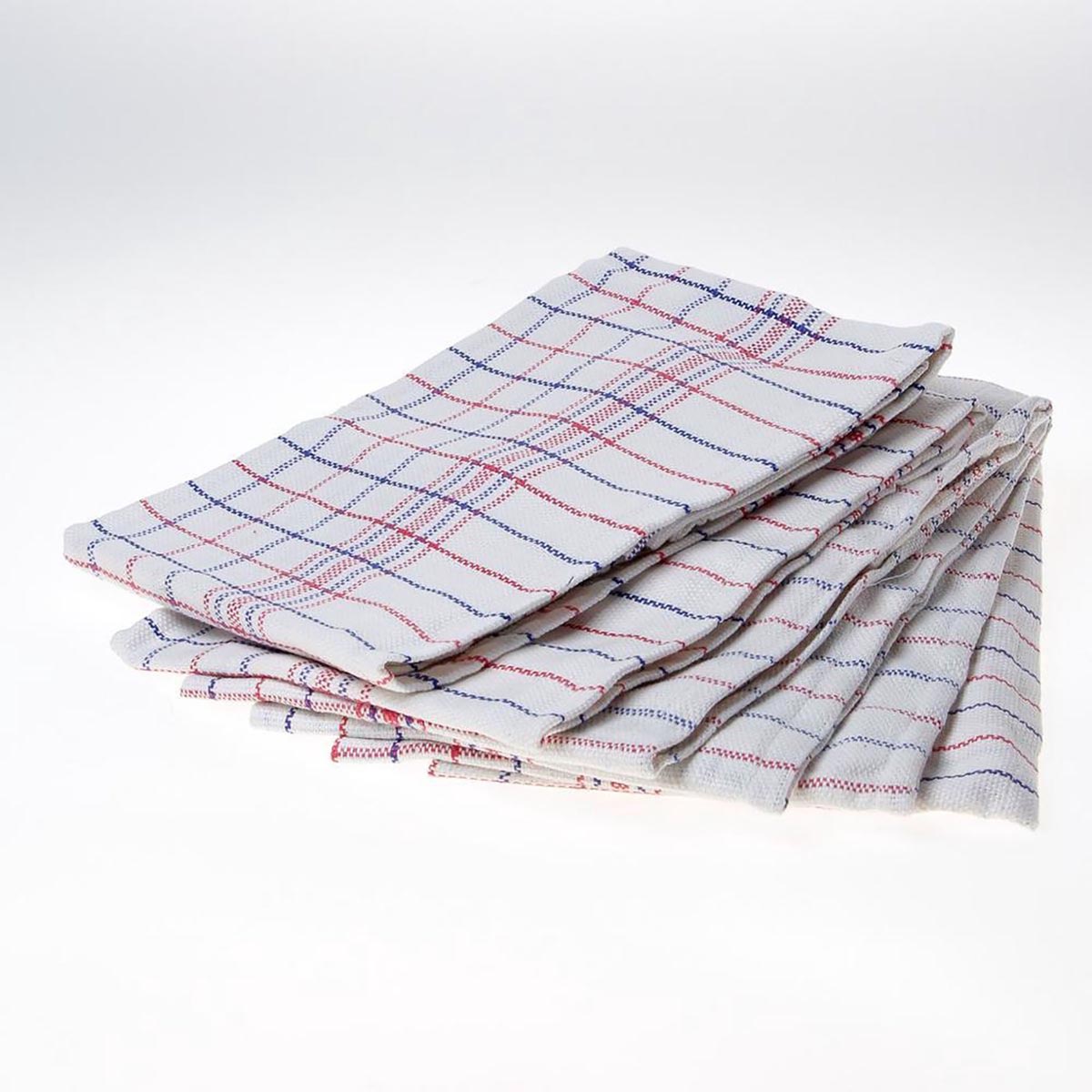 Merkloos Handdoek geruit wit 65 x 65 cm pak van 6