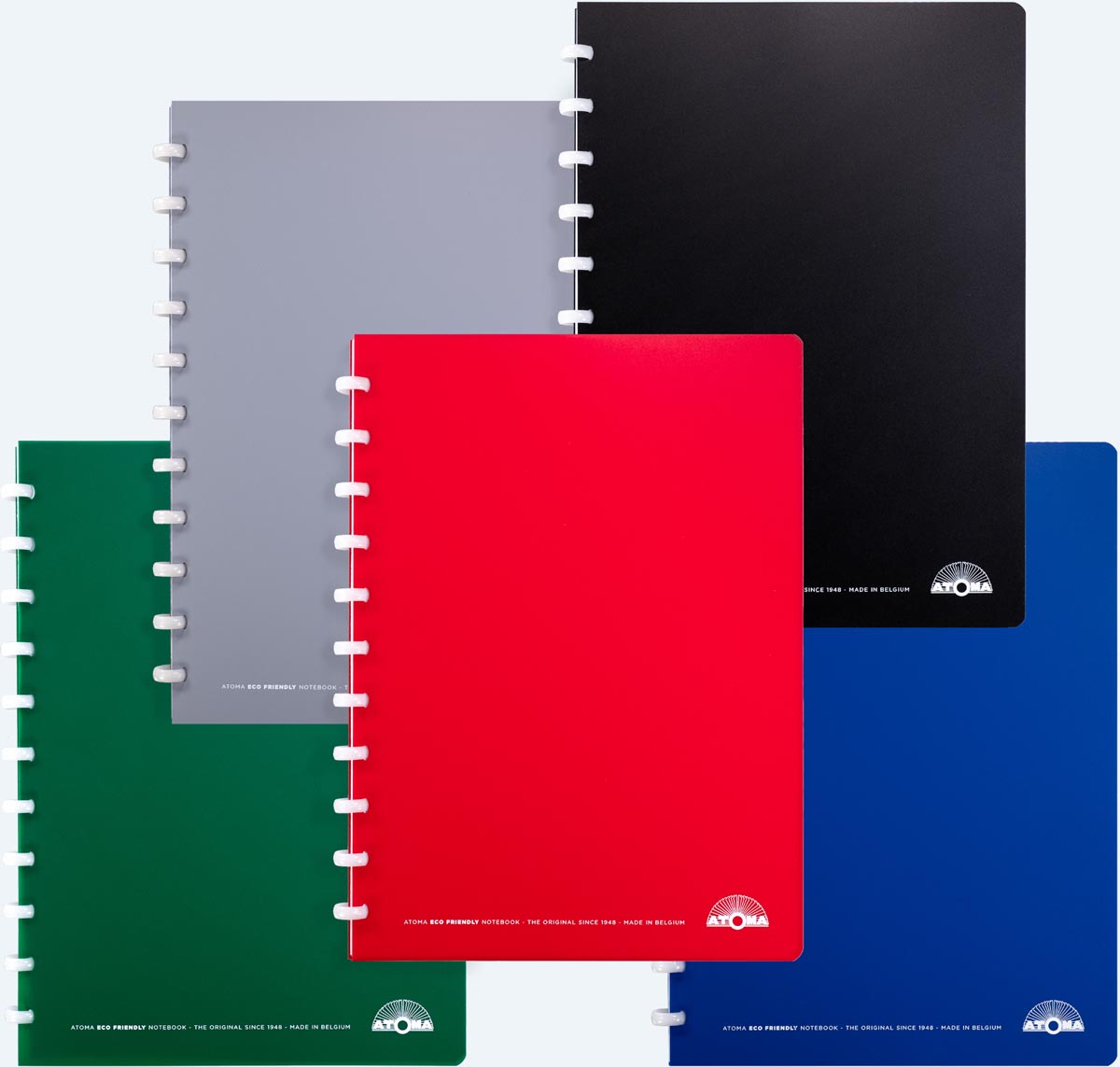 Atoma Eco schrift, ft A4, 144 bladzijden, geruit 5 mm, geassorteerde kleuren