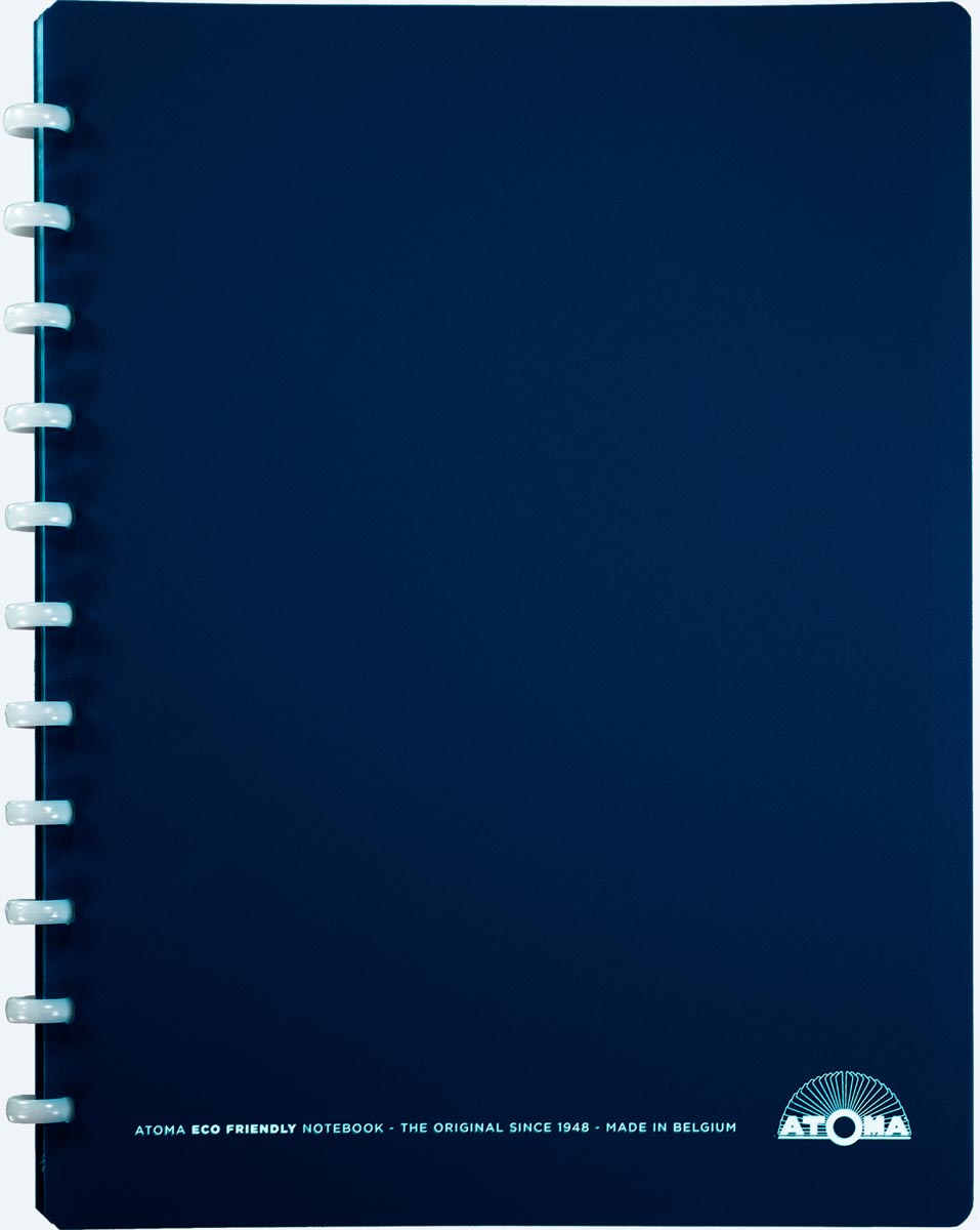 Atoma Eco  schrift, ft A4 +, 120 bladzijden, gelijnd, met 6 tabbladen en 5 showtassen, assorti
