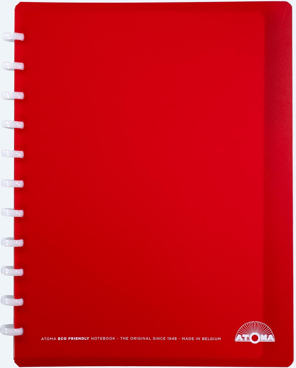 Atoma Eco  schrift, ft A4 +, 120 bladzijden, gelijnd, met 6 tabbladen en 5 showtassen, assorti