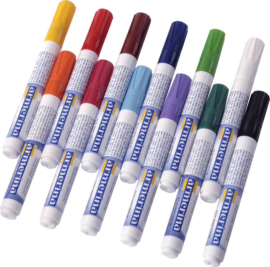 Darwi Keramische merkstift Armerina 12 stuks keramische verf