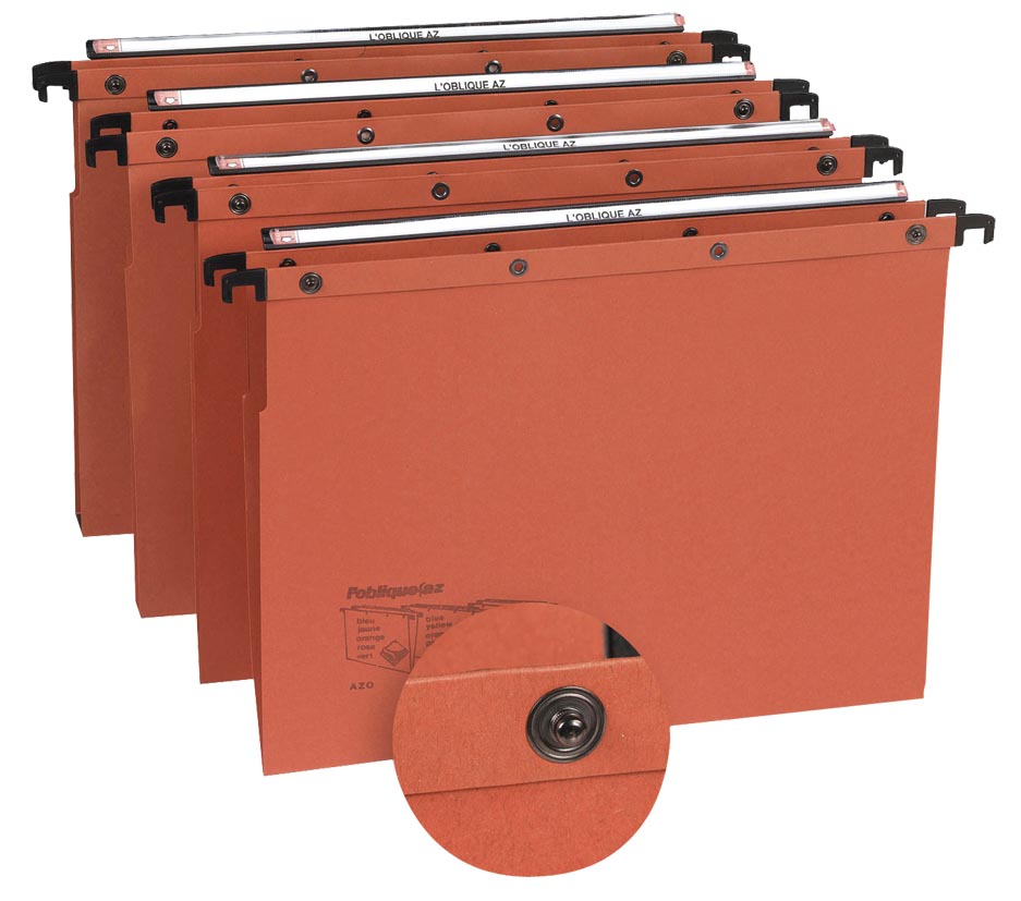 Elba L'Oblique hangmappen voor laden A4 oranje karton 345x420 mm