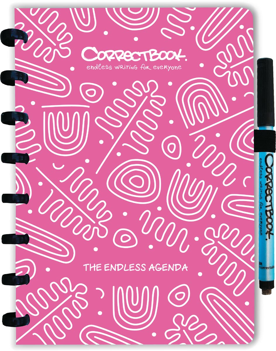 Correctbook Endless Agenda A5 Blossom Pink uitwisbaar herbruikbaar ecologisch