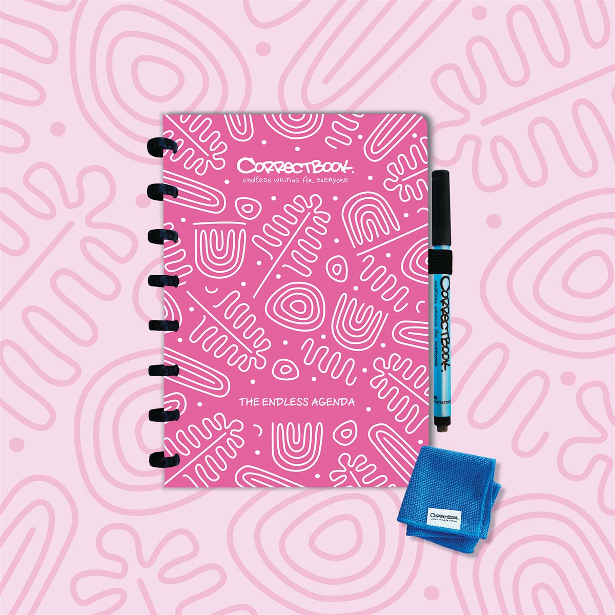 Correctbook Endless Agenda A5 Blossom Pink uitwisbaar herbruikbaar ecologisch