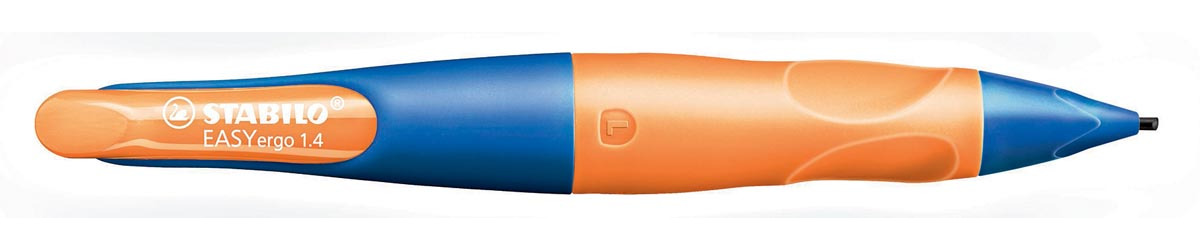STABILO EASYergo vulpotlood, 1,4 mm, voor linkshandigen, blister van 1 stuk, marine en oranje