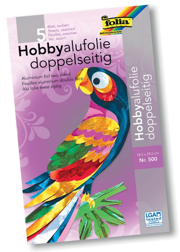 Folia metaalpapier geel 18.5 x 29.5 cm 5 vel